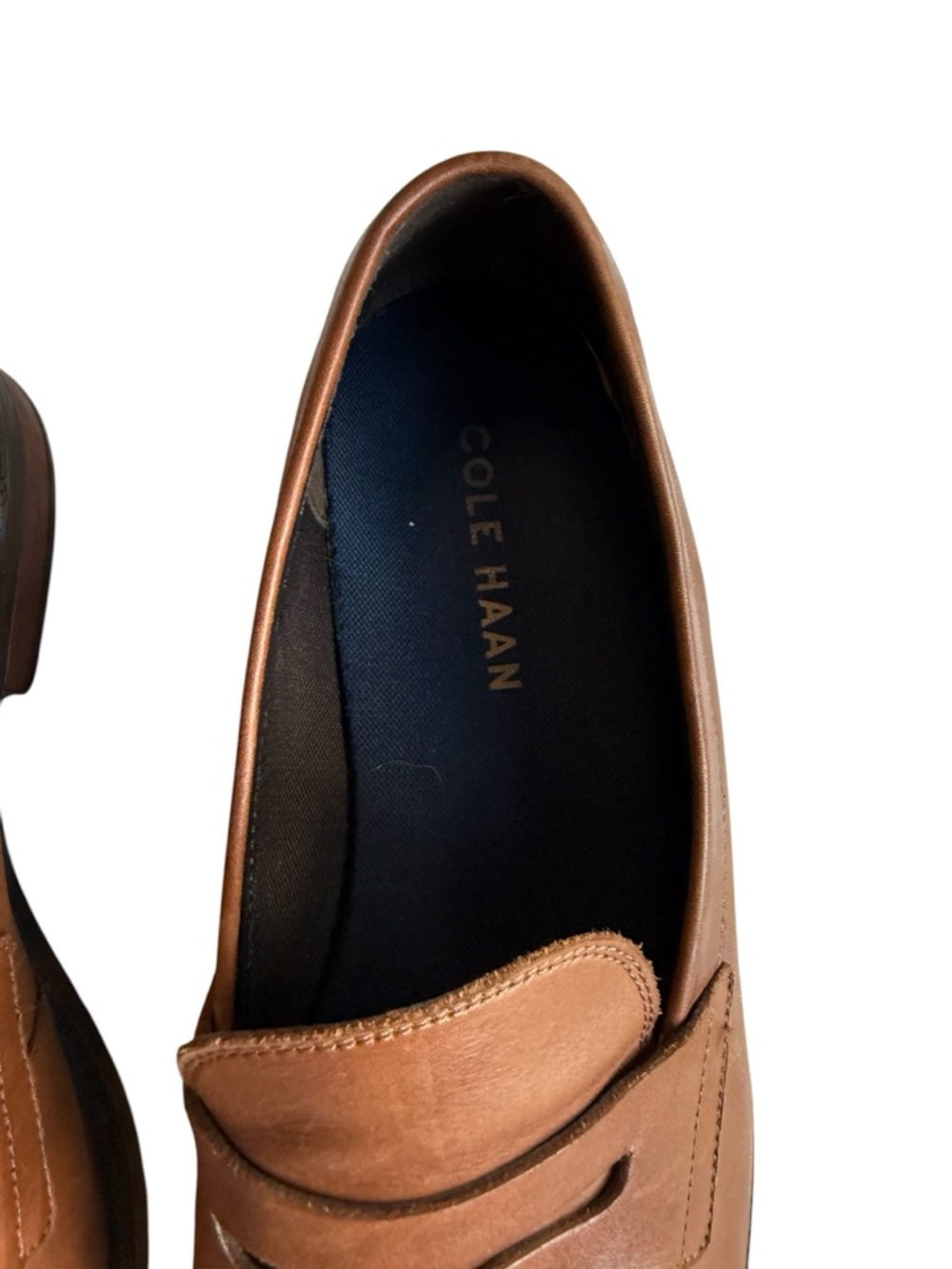 Cole Haan Men’s Tan Leather Penny Loafers - Picture 2 of 11
